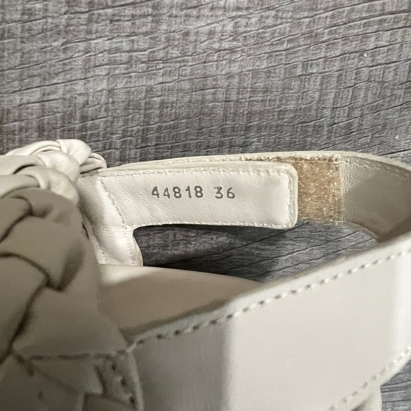 Homers Tubular Ivory Neutral Braided Sandals Ankle Strap Size 36 Reg. $375 - Picture 13 of 13